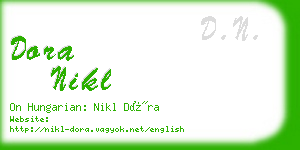 dora nikl business card